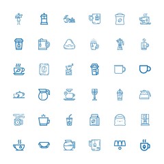 Editable 36 espresso icons for web and mobile