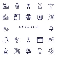 Editable 22 action icons for web and mobile
