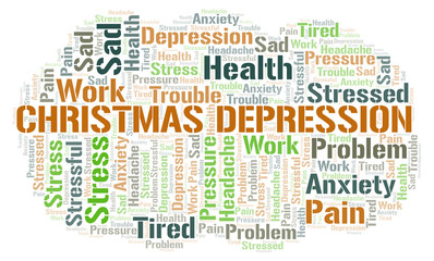 Christmas Depression word cloud.