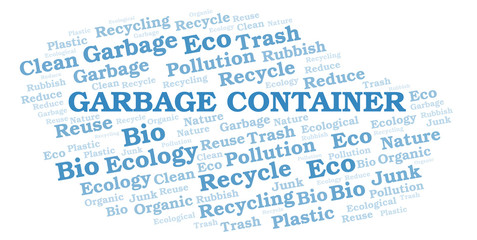 Garbage Container word cloud.
