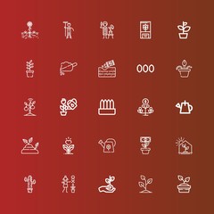 Editable 25 growing icons for web and mobile