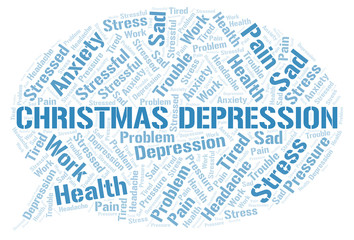 Christmas Depression word cloud.