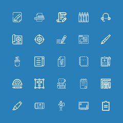 Editable 25 pen icons for web and mobile