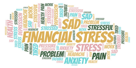Obraz premium Financial Stress word cloud.
