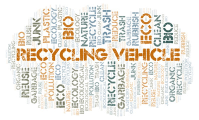 Recycling Vehicle word cloud.