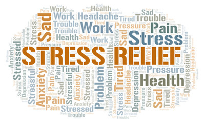 Stress Relief word cloud. - 322488929