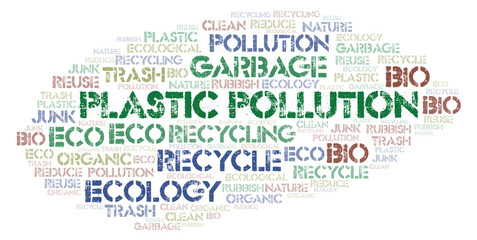 Plastic Pollution word cloud.