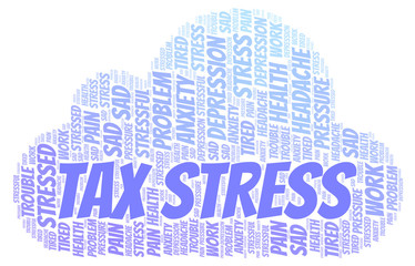 Tax Stress word cloud.