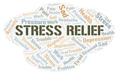 Stress Relief word cloud.