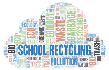 Obraz premium School Recycling word cloud.