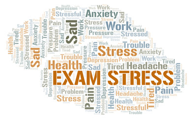 Obraz premium Exam Stress word cloud.