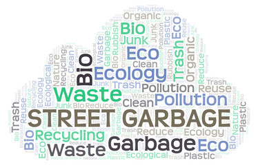 Obraz premium Street Garbage word cloud.