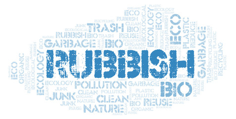 Fototapeta premium Rubbish word cloud.