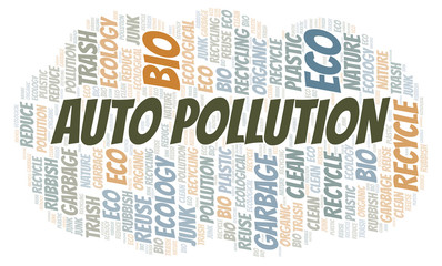 Obraz premium Auto Pollution word cloud.