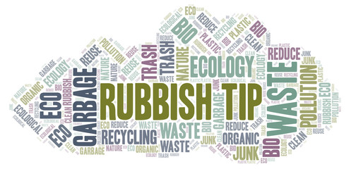 Rubbish Tip word cloud.