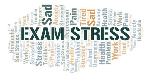 Exam Stress word cloud.