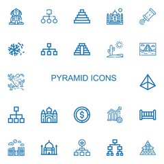 Fototapeta na wymiar Editable 22 pyramid icons for web and mobile