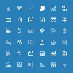 Editable 36 plan icons for web and mobile