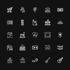 Editable 25 festival icons for web and mobile