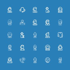 Editable 25 helpline icons for web and mobile