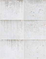 The set of six different old wall backgrounds