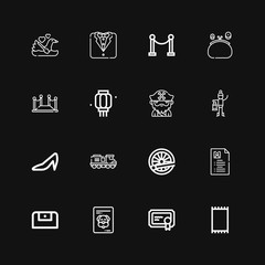 Editable 16 elegant icons for web and mobile
