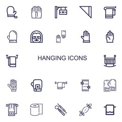 Editable 22 hanging icons for web and mobile