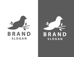 Abstract Bird Logo design vector template linear style.