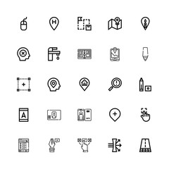 Editable 25 point icons for web and mobile