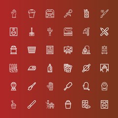 Editable 36 housework icons for web and mobile