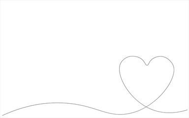 Love heart background lines drawing vector illustration