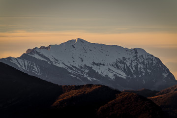 Mount Grigna above Lecco Italy. East side