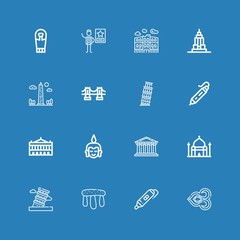 Editable 16 statue icons for web and mobile