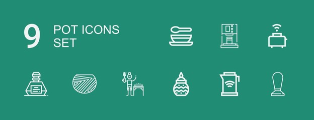 Editable 9 pot icons for web and mobile