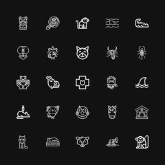 Editable 25 tail icons for web and mobile