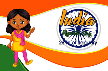 Public holiday poster design with happy kids