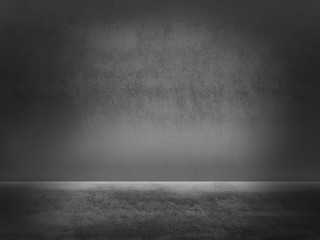 grunge of old concrete wall and concrete floor for texture background