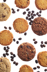 Various cookies and coffee