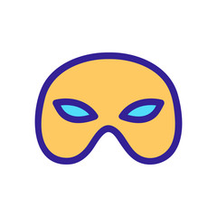 Super Hero Mask Icon Vector. Thin line sign. Isolated contour symbol illustration