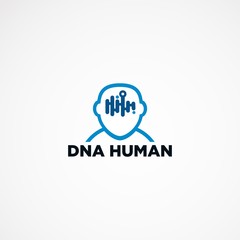 DNA people logo design concept, element, icon, and template for business