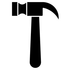 Hammer Hardware Handyman  and Furniture Maker Tool Multipurpose vector Icon design
