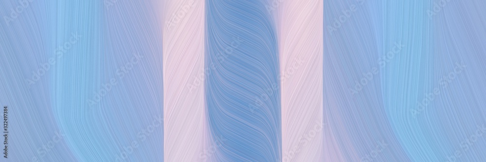 Poster moving designed horizontal banner with sky blue, thistle and light steel blue colors. dynamic curved
