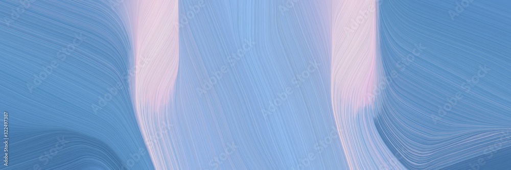 Poster surreal designed horizontal banner with corn flower blue, thistle and light steel blue colors. dynam