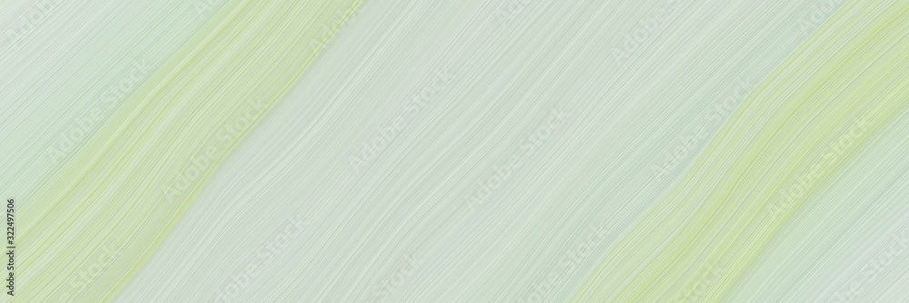 Poster dynamic designed horizontal banner with pastel gray, light gray and tan colors. dynamic curved lines with fluid flowing waves and curves