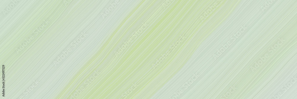Poster colorful designed horizontal banner with pastel gray, tan and dark khaki colors. dynamic curved lines with fluid flowing waves and curves