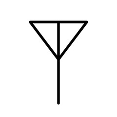 Radio Antenna Electronic Component Symbol For Circuit Design
