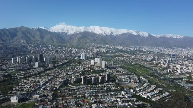 Tehran city view from Milad Tower - Tehran Tower, Tehran, Iran, Western Asia, Asia, Middle East