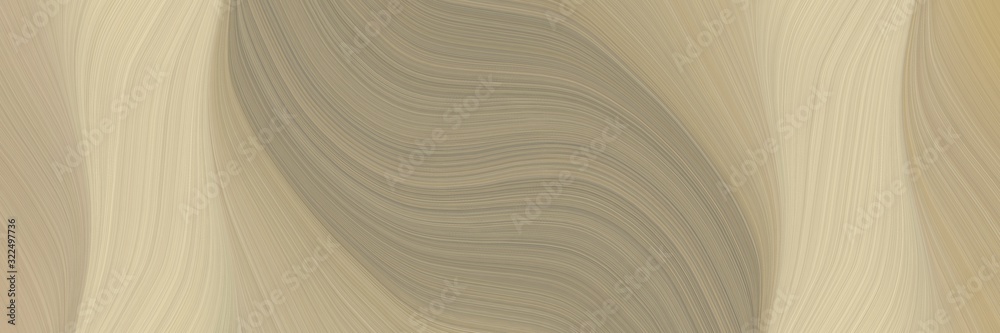 Poster modern header design with rosy brown, gray gray and wheat colors. dynamic curved lines with fluid flowing waves and curves
