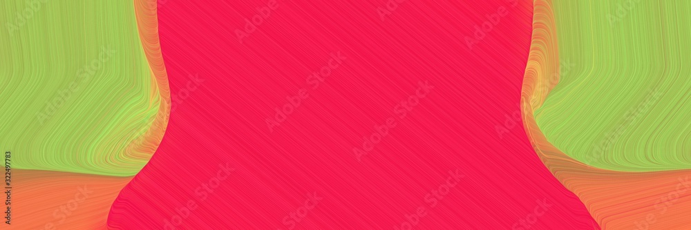 Aufkleber artistic banner design with crimson, dark khaki and coral colors. dynamic curved lines with fluid fl