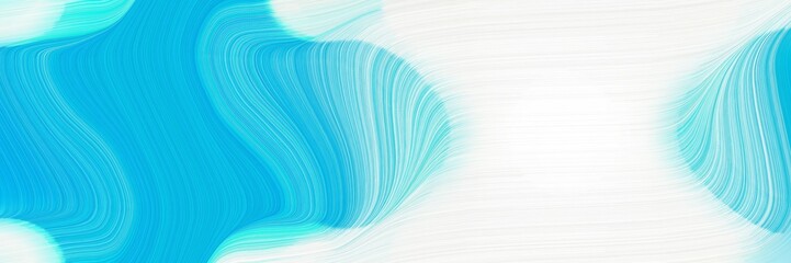 decorative header design with white smoke, baby blue and dark turquoise colors. dynamic curved lines with fluid flowing waves and curves